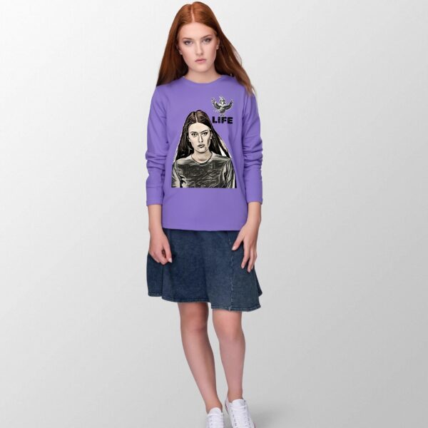 Long sleeve purple T-shirt | Personalized - Image 2