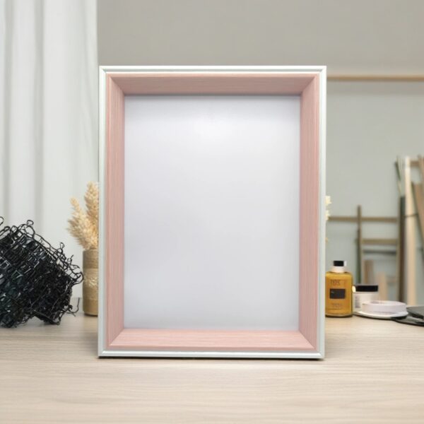 8-inch vertical white&pink photo frame | Personalized - Image 4