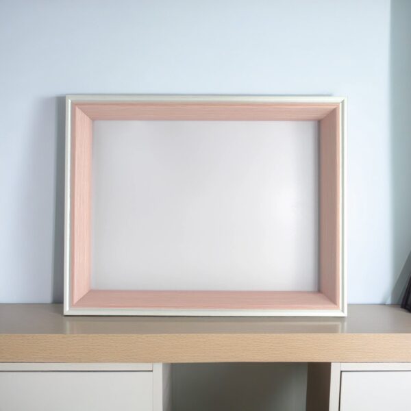 8-inch horizontal white&pink photo frame | Personalized - Image 4