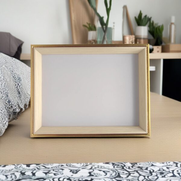 8-inch horizontal blue&gold photo frame | Personalized - Image 4